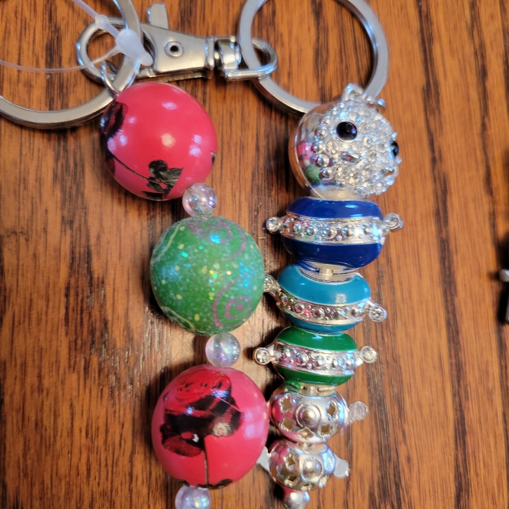 Key Chain Bag Charm & Accessory Bundle ~ Rhinestone ~ Birds & Bug - Picture 11 of 13
